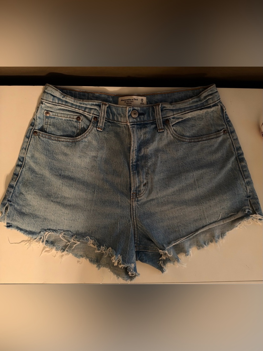 Abercrombie Curve Love denim shorts